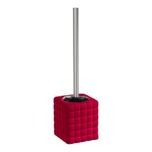 Wenko Cube Ceramic Toilet Brush with Holder Red Wenko Cube Ceramic Toilet Brush with Holder Red